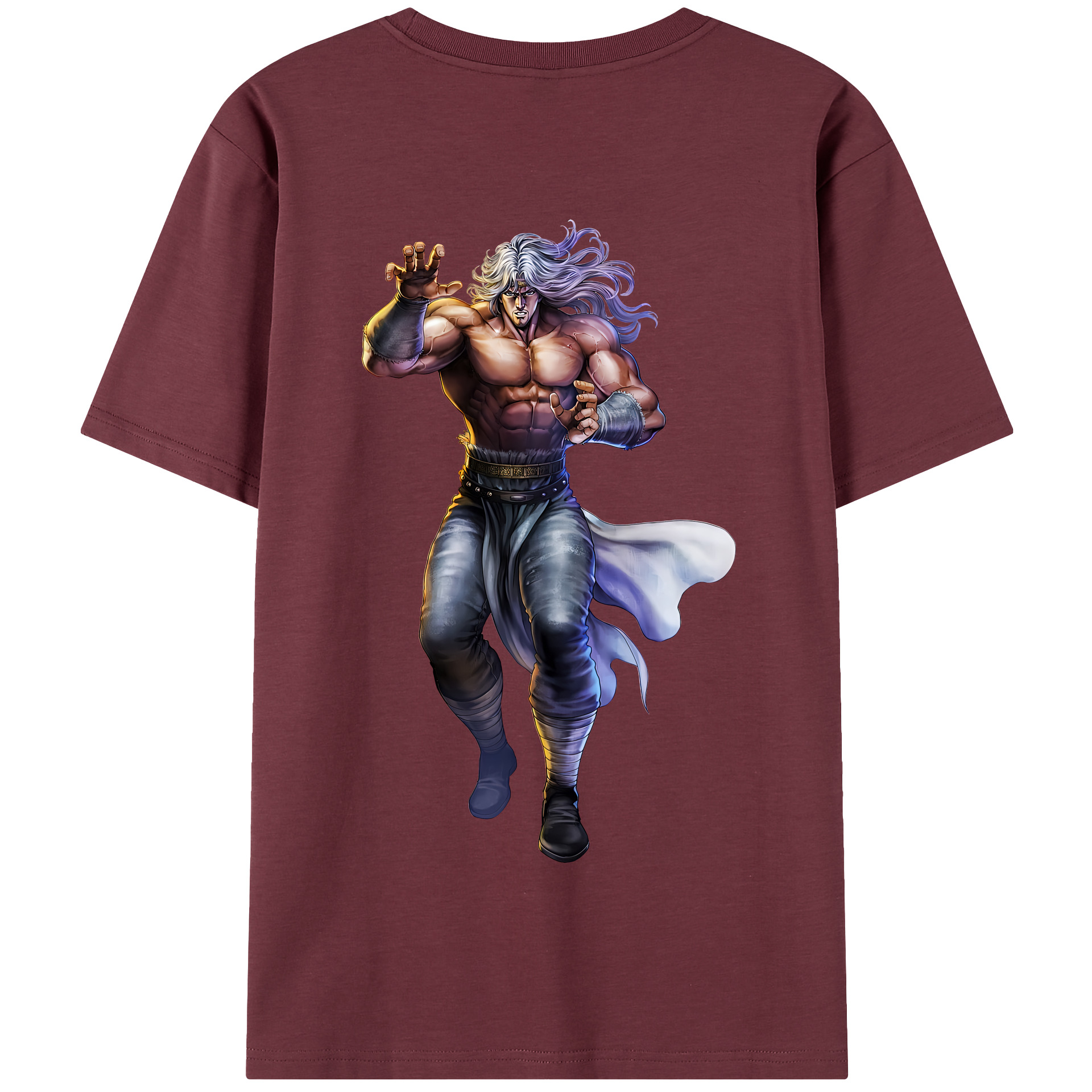 （画像用） 北斗の拳 Fist of the North Star 綿100％半袖Tシャツ（背面プリント）